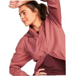 Old Navy Active Large Go-H20 Water-Repellent Hooded Rain Jacket in Cedarwood